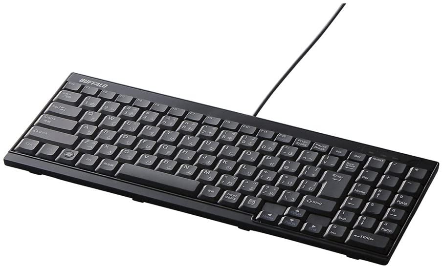 BUFFALO USB接続 有線スリムキーボード ブラック BSKBU14BK
