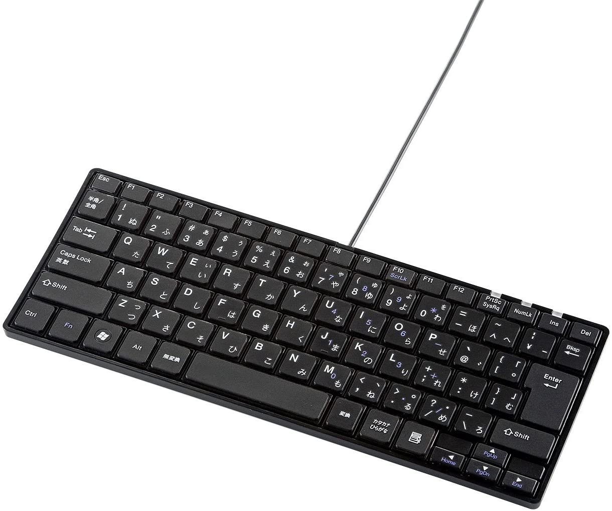 サンワサプライ 有線USBスリムキーボード パンタグラフ テンキー無し 85キー日本語109A配列 ブラック SKB-SL18BKN