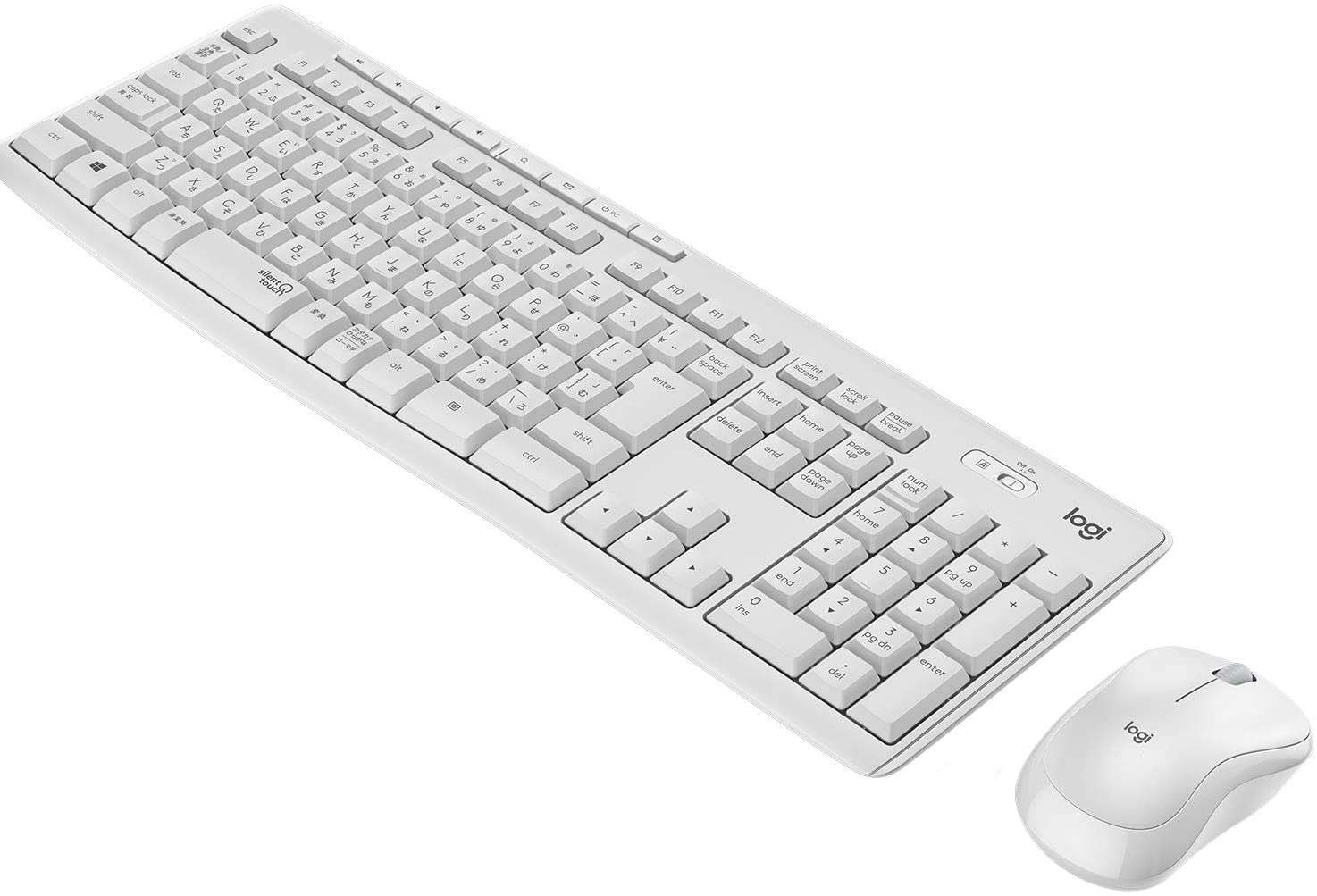 ロジクール ワイヤレスマウス キーボード セット MK295OW 静音 防水 無線 USB接続 Unifying非対応 MK295 オフホワイト 国内正規品