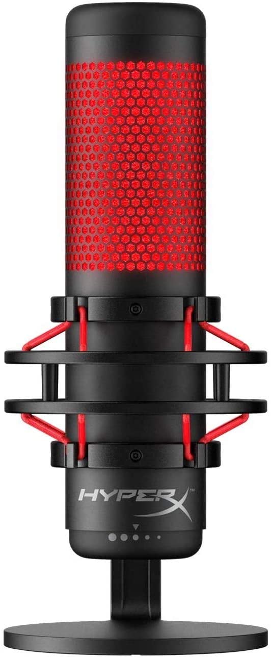 HyperX QuadCast スタンドアロンマイク ストリーマー/コンテンツクリエーター/ゲーマー向け/PC,PS4使用可能 HX-MICQC-BK ( 4P5P6AA )