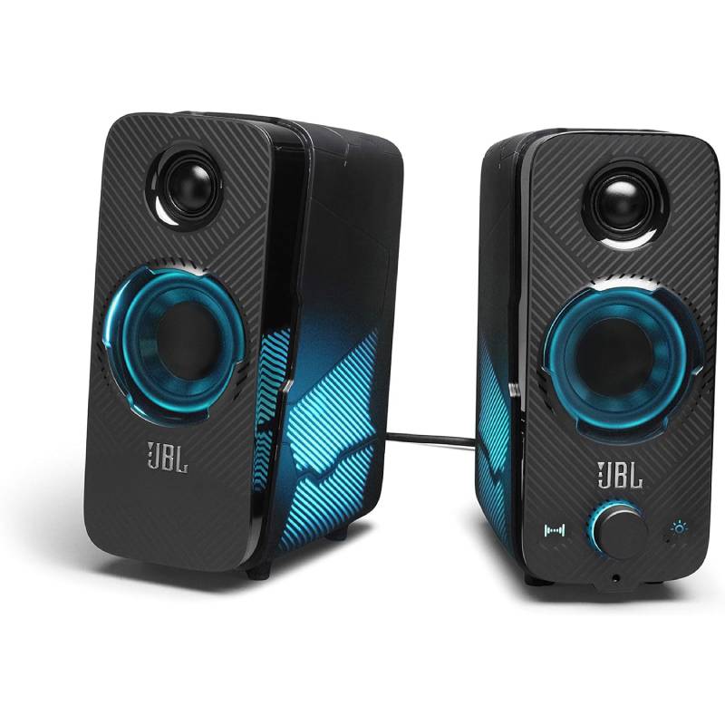 JBL QUANTUM DUO ゲーミングスピーカー/USB 3.5mm 接続/Bluetooth/ワイヤレス スピーカー/サラウンド/ライティング/ブラック JBLQUANTUMDUOBLKJN